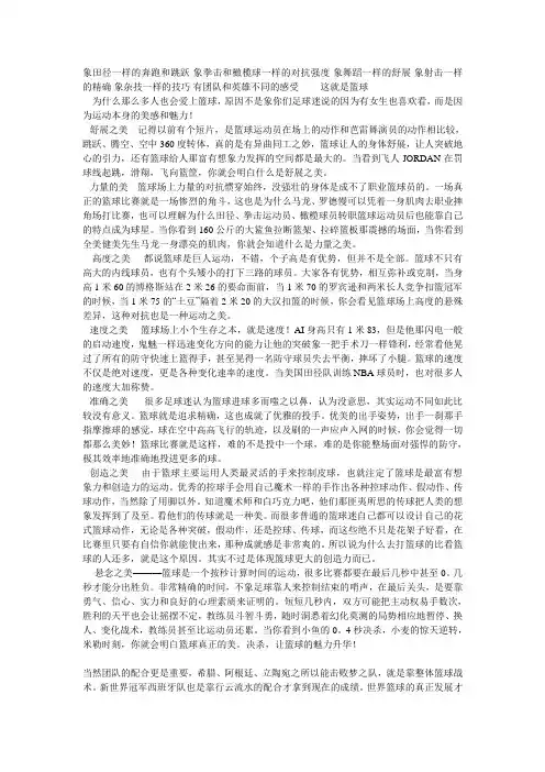 篮球之美