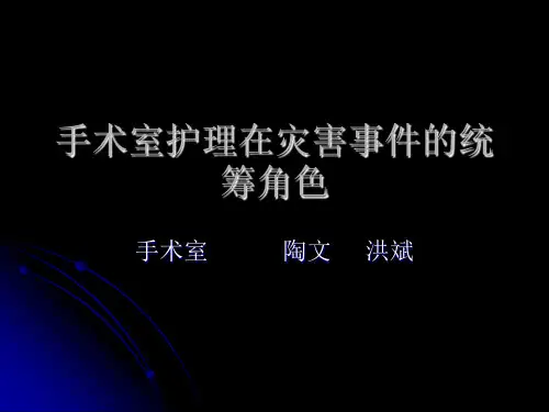 灾难护理~~手术室护士ppt课件