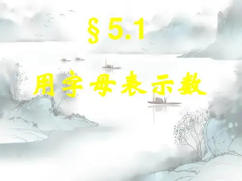 《用字母表示数》精选优质 PPT