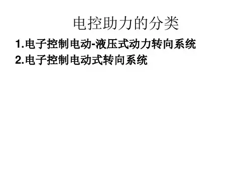 汽车动力转向与电控四轮转向ppt课件
