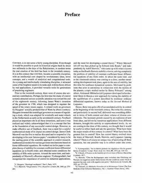 二十世纪自动控制领域中最有影响的25篇经典论文