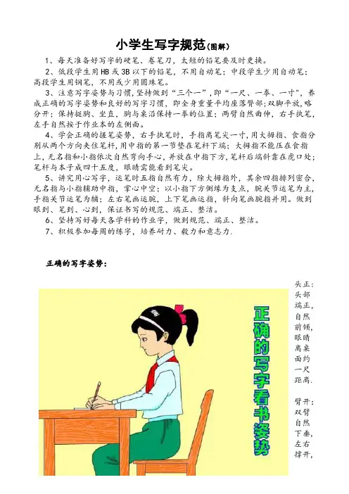 小学生写字规范(图解)