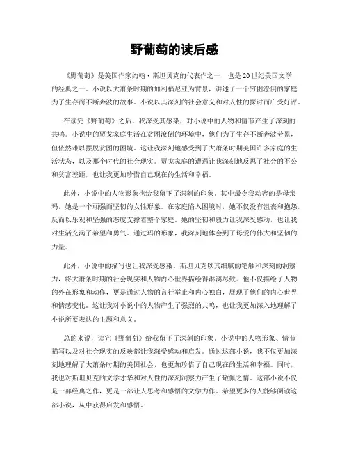 野葡萄的读后感