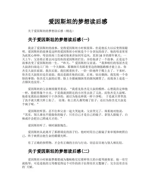 爱因斯坦的梦想读后感