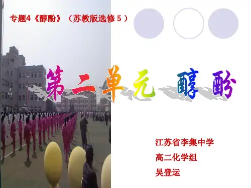 《醇的性质和应用》公开课课件(苏教版选修5)吴登运