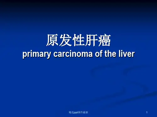 原发性肝癌医学PPT课件