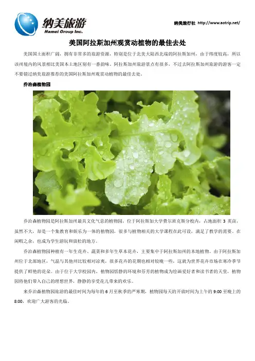 美国阿拉斯加州观赏动植物的最佳去处