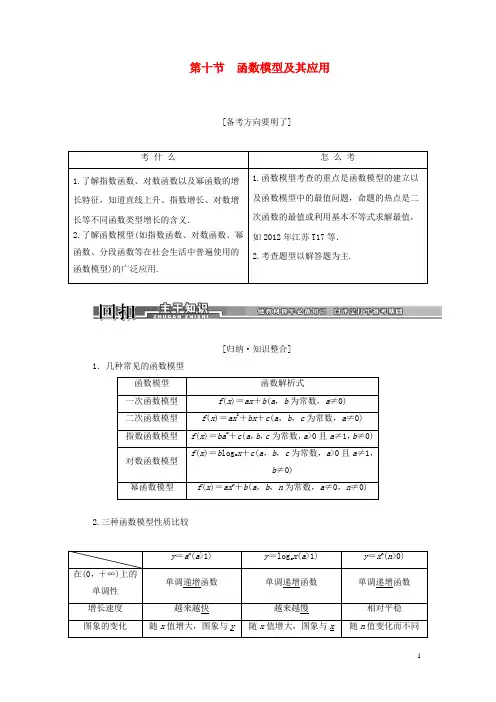 2014高考数学一轮汇总训练《函数模型及其应用》理 新人教A版