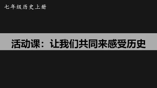 第21课 活动课：让我们共同来感受历史