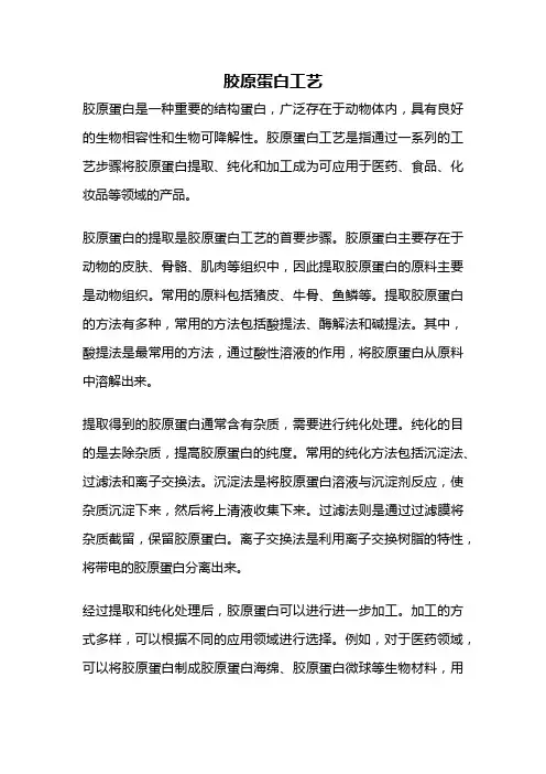 胶原蛋白工艺