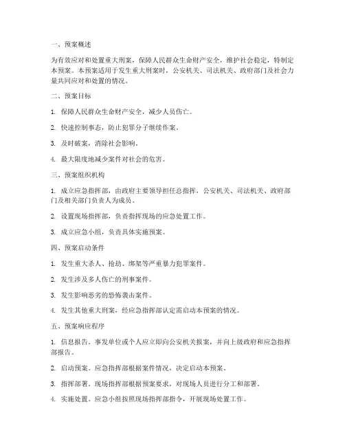 重大刑案紧急预案