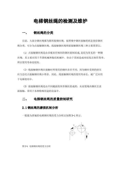 电梯钢丝绳的检测及维护