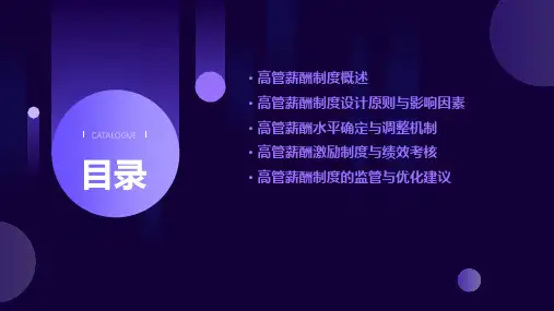 《高管薪酬制度设计》课件