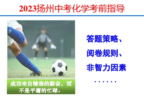 2023年江苏省扬州市中考化学考前指导
