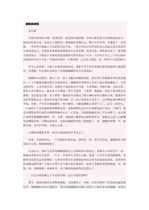 故事中的狐狸形象