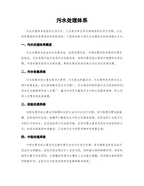 污水处理体系