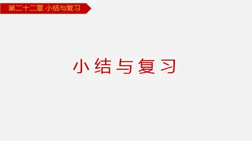 第22章《二次函数》小结与复习课件