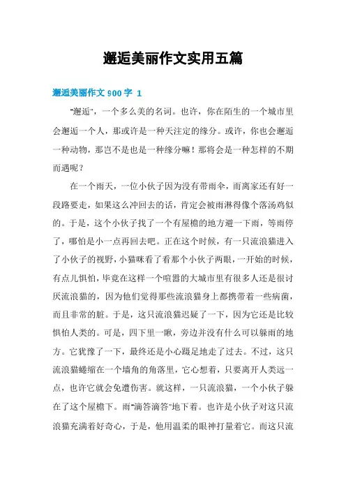 邂逅美丽作文实用五篇