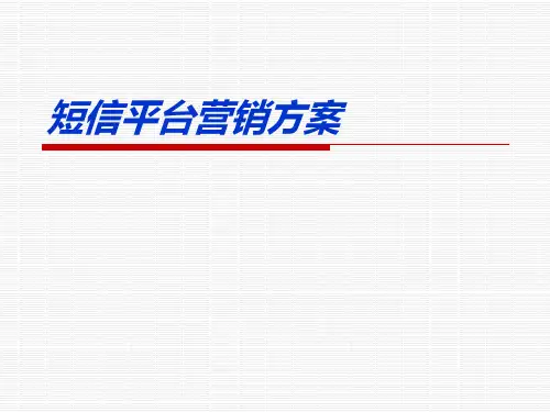 短信平台营销方案ppt(30张)