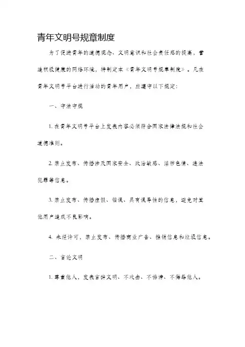 青年文明号规章制度