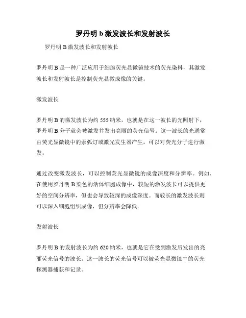 罗丹明b激发波长和发射波长
