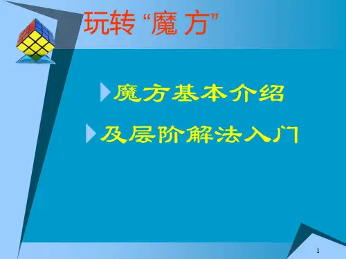 魔方知识介绍ppt课件