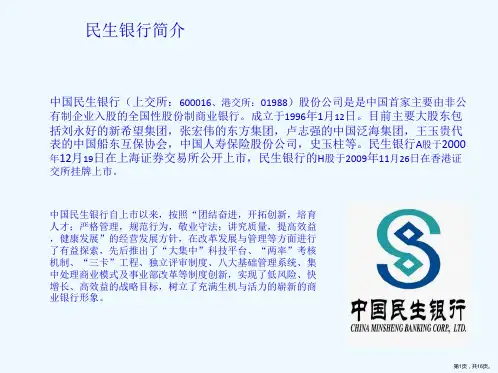 民生银行财务分析