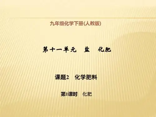 (人教版)九级下册第十一单元盐化肥第1课时化肥(化学)