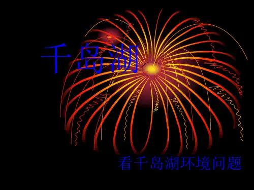 看千岛新湖环境问题