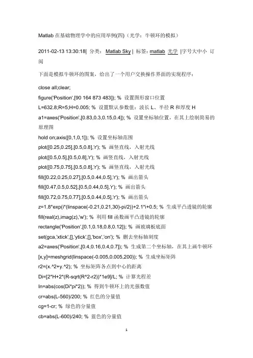 Matlab在基础物理学中的应用举例4