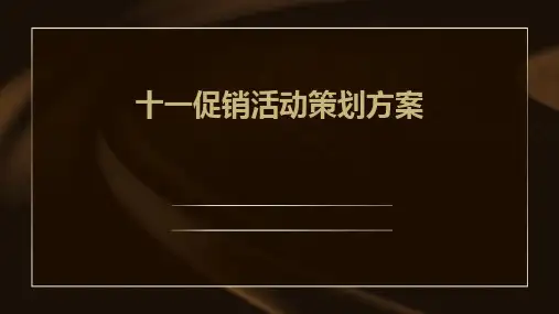 十一促销活动策划方案PPT