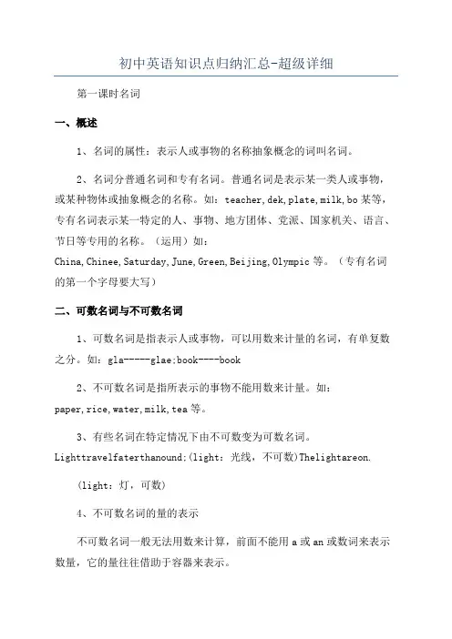 初中英语知识点归纳汇总-超级详细