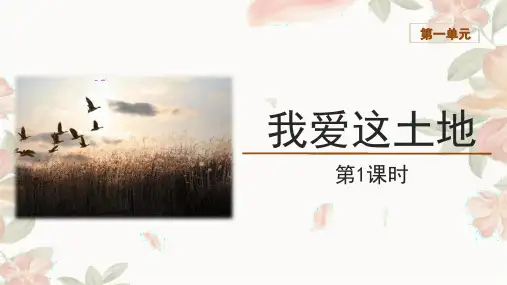 最新统编版语文九年级上册第3单元《我爱这土地》课件(共34张PPT)