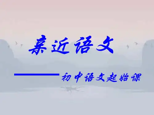 七年级语文起始课PPT PPT 课件
