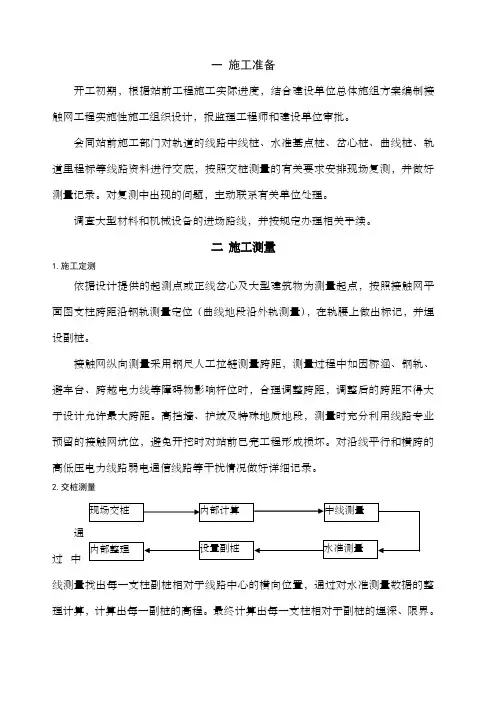 接触网施工工艺流程
