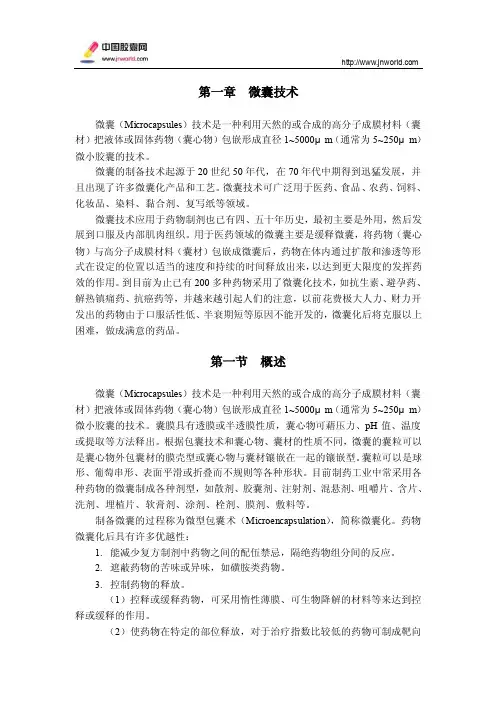 微胶囊技术——精选推荐