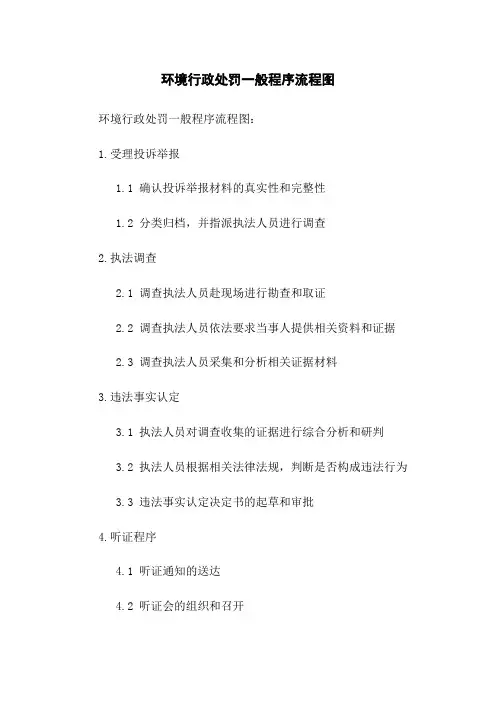 环境行政处罚一般程序流程图