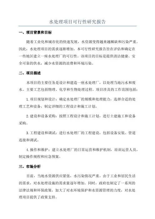 水处理项目可行性研究报告