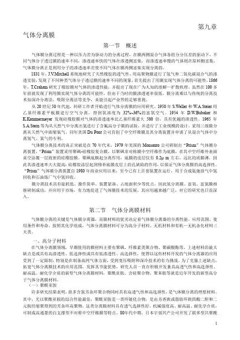 气体膜分离