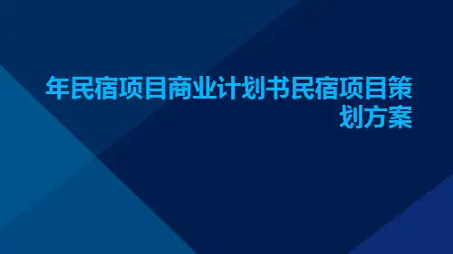 年民宿项目商业计划书民宿项目策划方案
