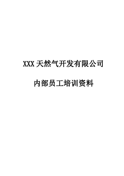 天然气公司内部员工培训资料