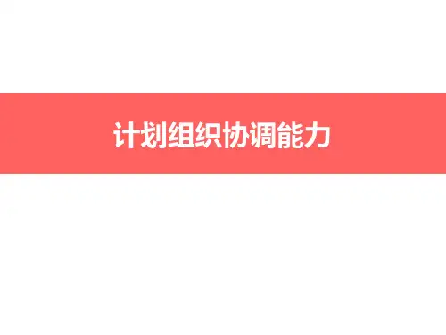计划组织协调能力