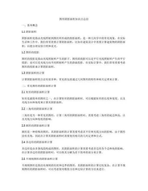 图形阴影面积知识点总结