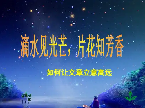 作文以小见大精华版PPT课件