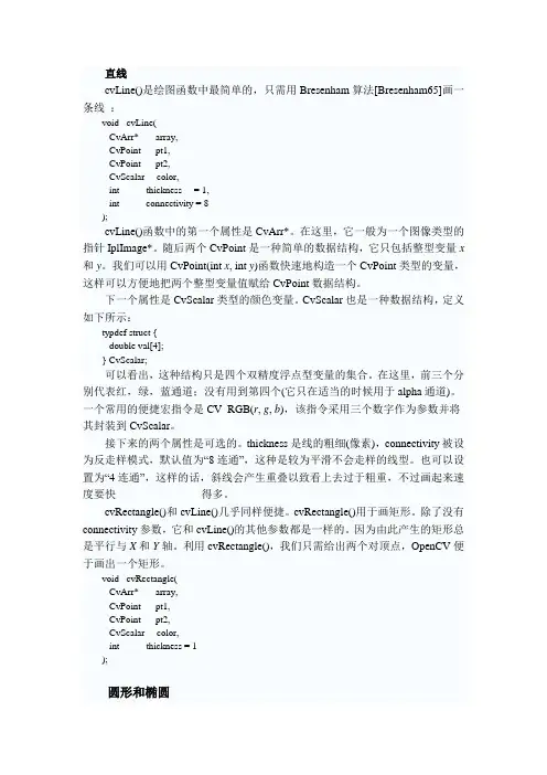 OpenCV直线、圆形和椭圆详细解释