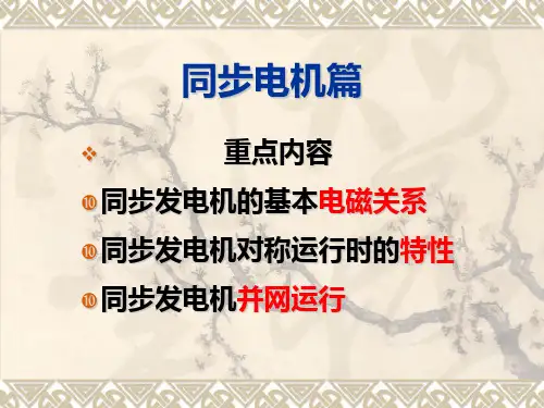 十四同步发电机结构及工作原理精品PPT课件