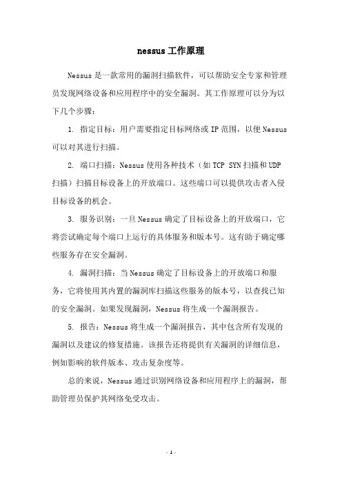 nessus工作原理