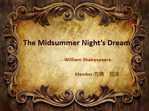 The Midsummer Night’s Dream(动画版)仲夏夜之梦