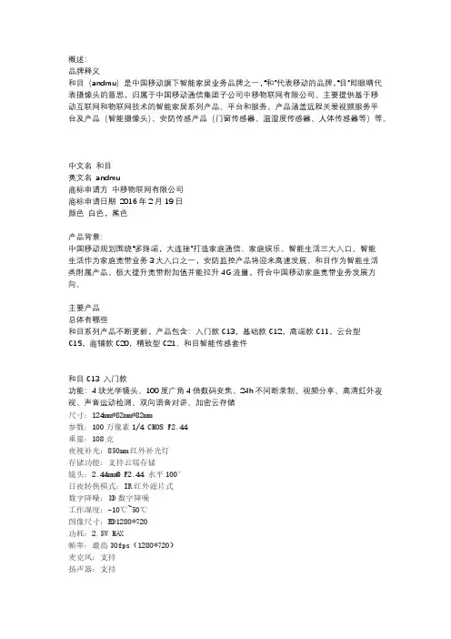 [VIP专享]中国移动和目品牌介绍