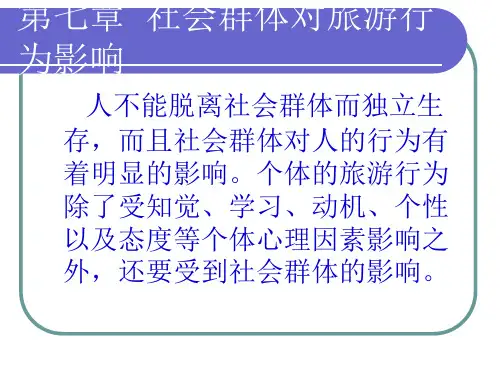 2019PPT-社会群体对旅游行为影响